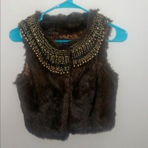 INC International Concepts Women's Faux fur vest